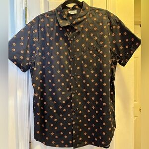 Unique Vintage Men’s Pumpkin Button Down Shirt